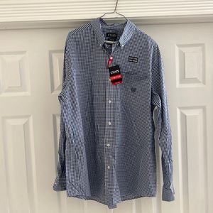 Chaps Mens gingham button down shirt